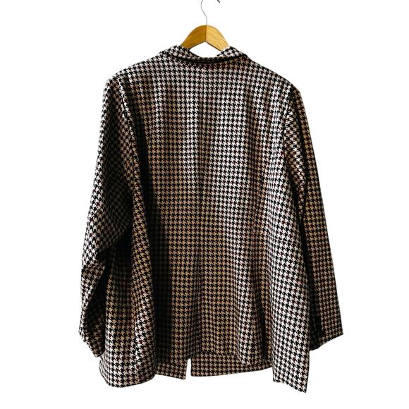 Torrid Luxe Ponte Houndstooth Print One Button Blazer Size 6X NWT Multicolor - Picture 2 of 9